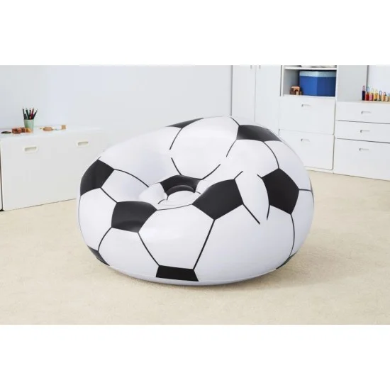 Bestway 1.14m x 1.12m x 66cm beanless soccer ball chair (contents:1 chair, repair patch) age 6